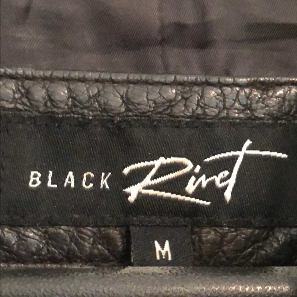 Black Rivet Leather Jacket - image 3